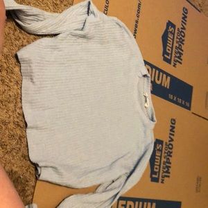 Vintage H&M baby blue knitted crop top size 16